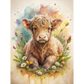Highland Cow Scenes Fabric Panel 15