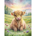 Highland Cow Scenes Fabric Panel 19