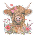 Highland Cows Art Fabric Panel 4