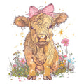 Highland Cows Art Fabric Panel 5
