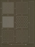 Hitome-Zashi Coaster Pattern 2 Slate