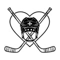 Hockey Silhouettes Fabric Panel 2