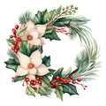 Holly and Baubles Fabric Panel 20