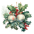 Holly and Baubles Fabric Panel 23