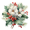 Holly and Baubles Fabric Panel 26