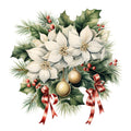 Holly and Baubles Fabric Panel 9