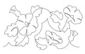 Hollyhocks E2E Pantograph for Quilting