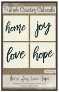 Home Joy Love Hope Precut Fused Applique Pack