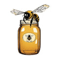Honey Bee Jar Fabric Panel 13