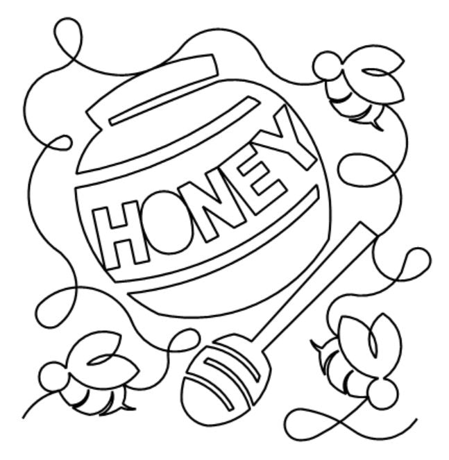 Honey E2E Pantograph for Quilting