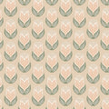 Honey Garden - Tulips - Tan 44" / 45" Fabric Per Yard