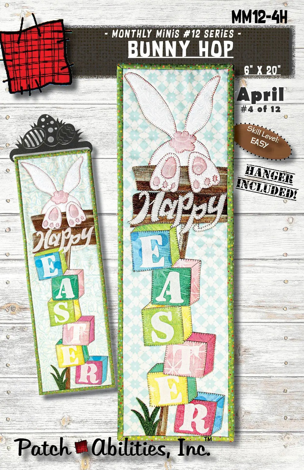 Hoppy Easter with 6in Easter Eggs hanger