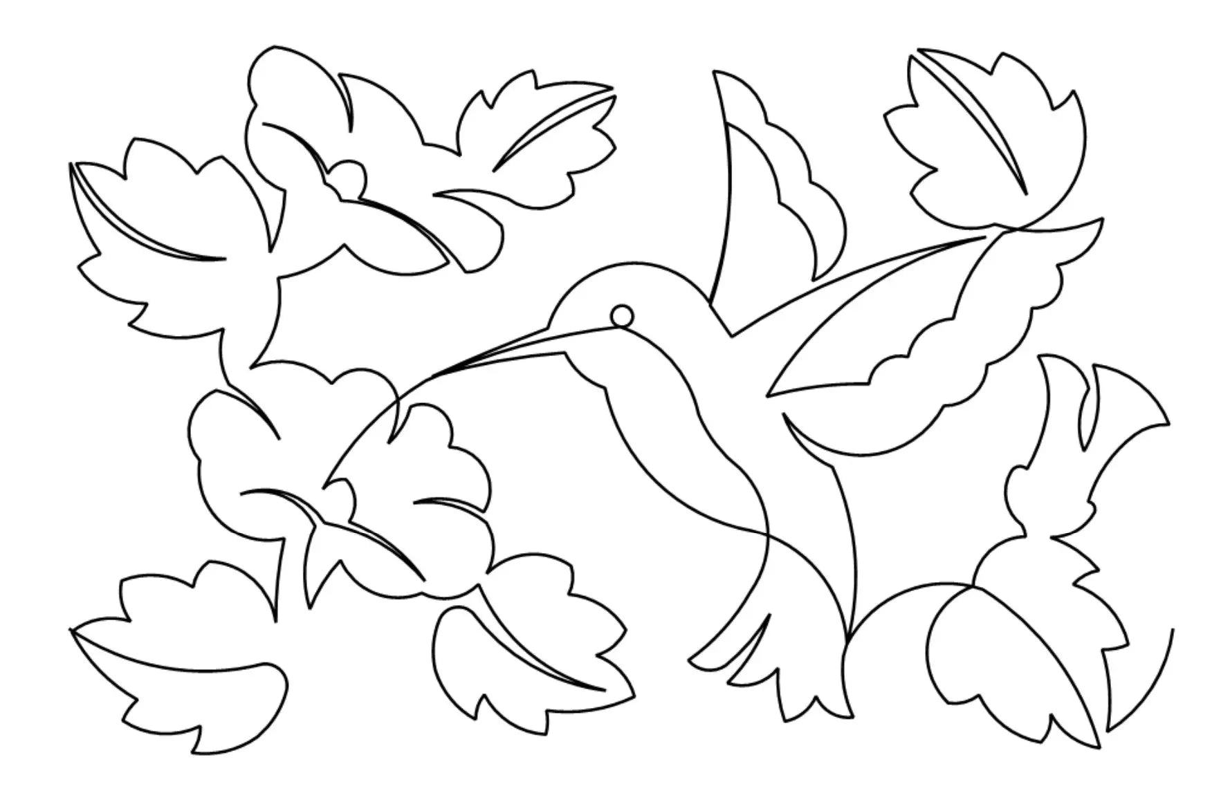 Hummingbird E2E Pantograph for Quilting