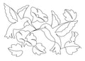 Hummingbirds Again E2E Pantograph for Quilting