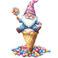 Ice Cream Gnome Fabric Panel 29