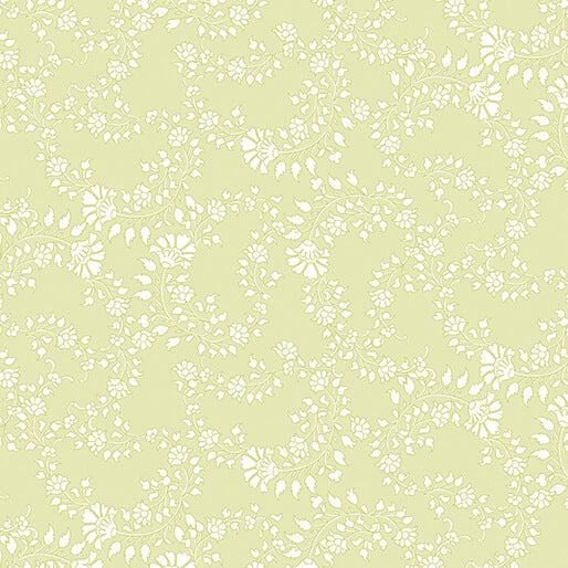Inspired Blooms - Floral Trail - Light Green 44" / 45" Fabric Per Yard