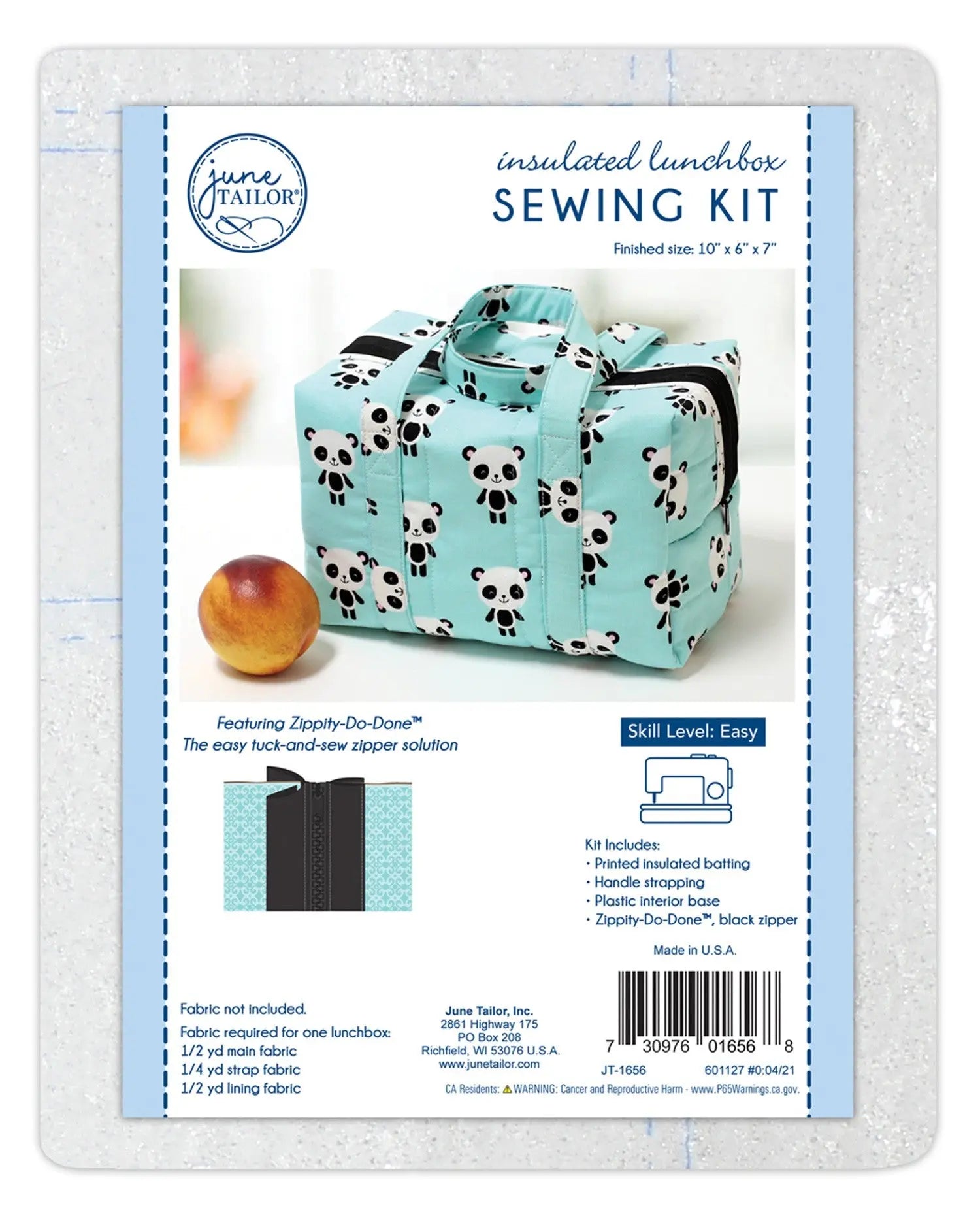 Insulated Lunchbox Tote - Zipper Black