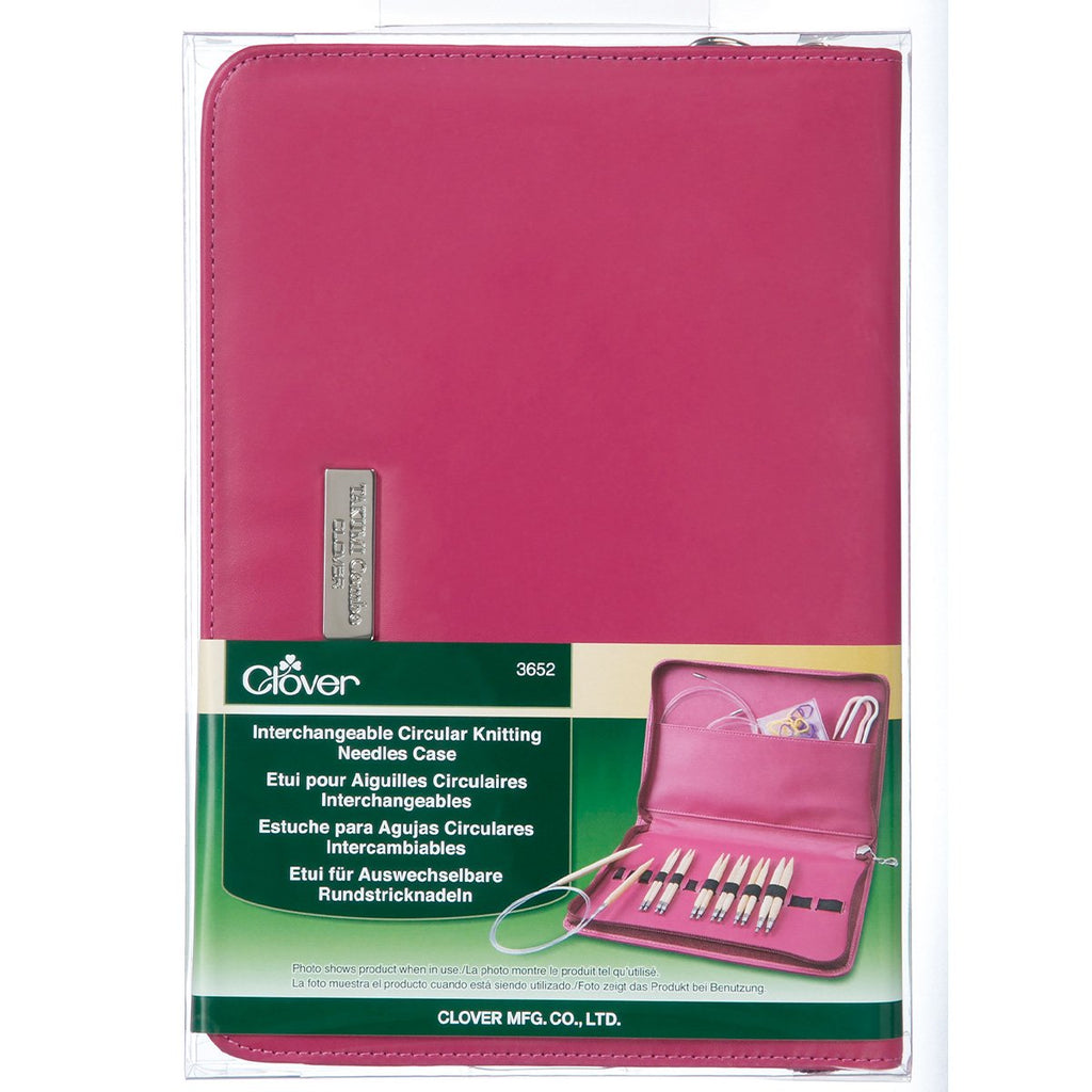 Interchangeable Circular Knitting Needles Case (Pink)