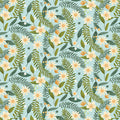 Into the Woods - Fern Flower - Sky 44" / 45" Fabric Per Yard