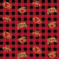 Iowa State Cyclones - Buffalo Plaid 44"/45" Fabric per yard