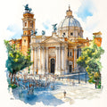 Italy Travel Art Fabric Panel 13
