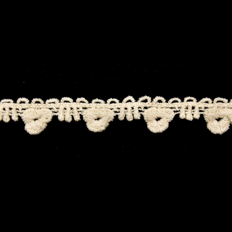 Ivory Floral Crochet Lace Trim, 1.38" X 5 Yards  – Vintage Flower Lace Fringe for Sewing, Crafts & Baby Clothes