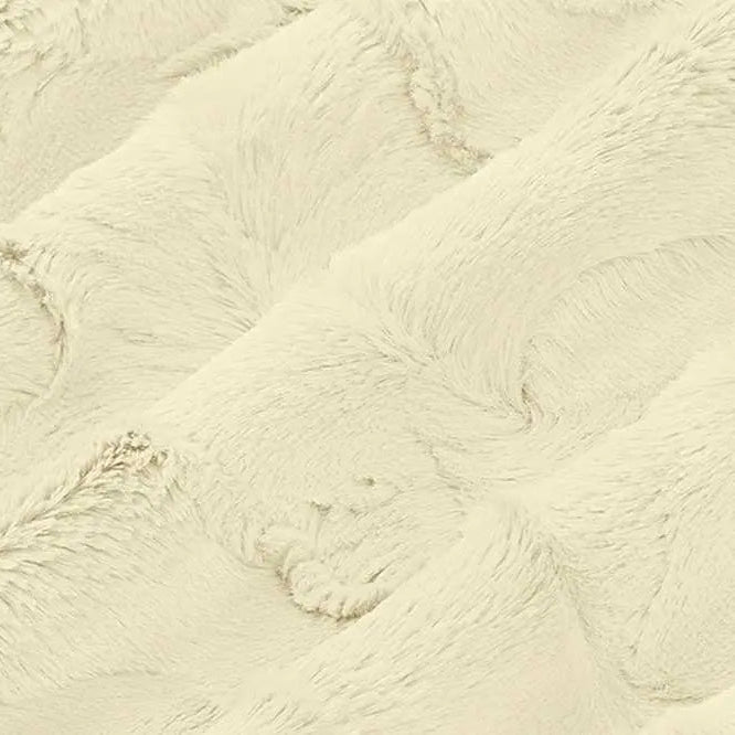 Ivory Luxe Cuddle Hide 58/60" Fabric per yard