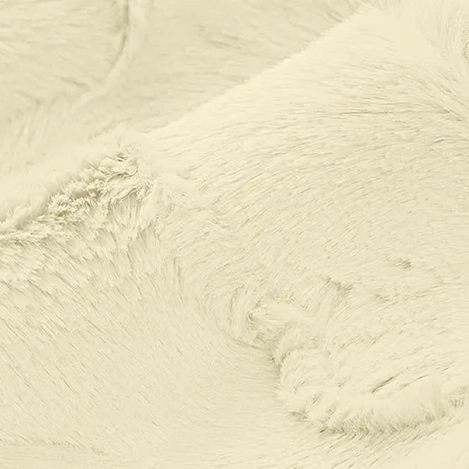 Ivory Luxe Cuddle Hide 58/60" Fabric per yard