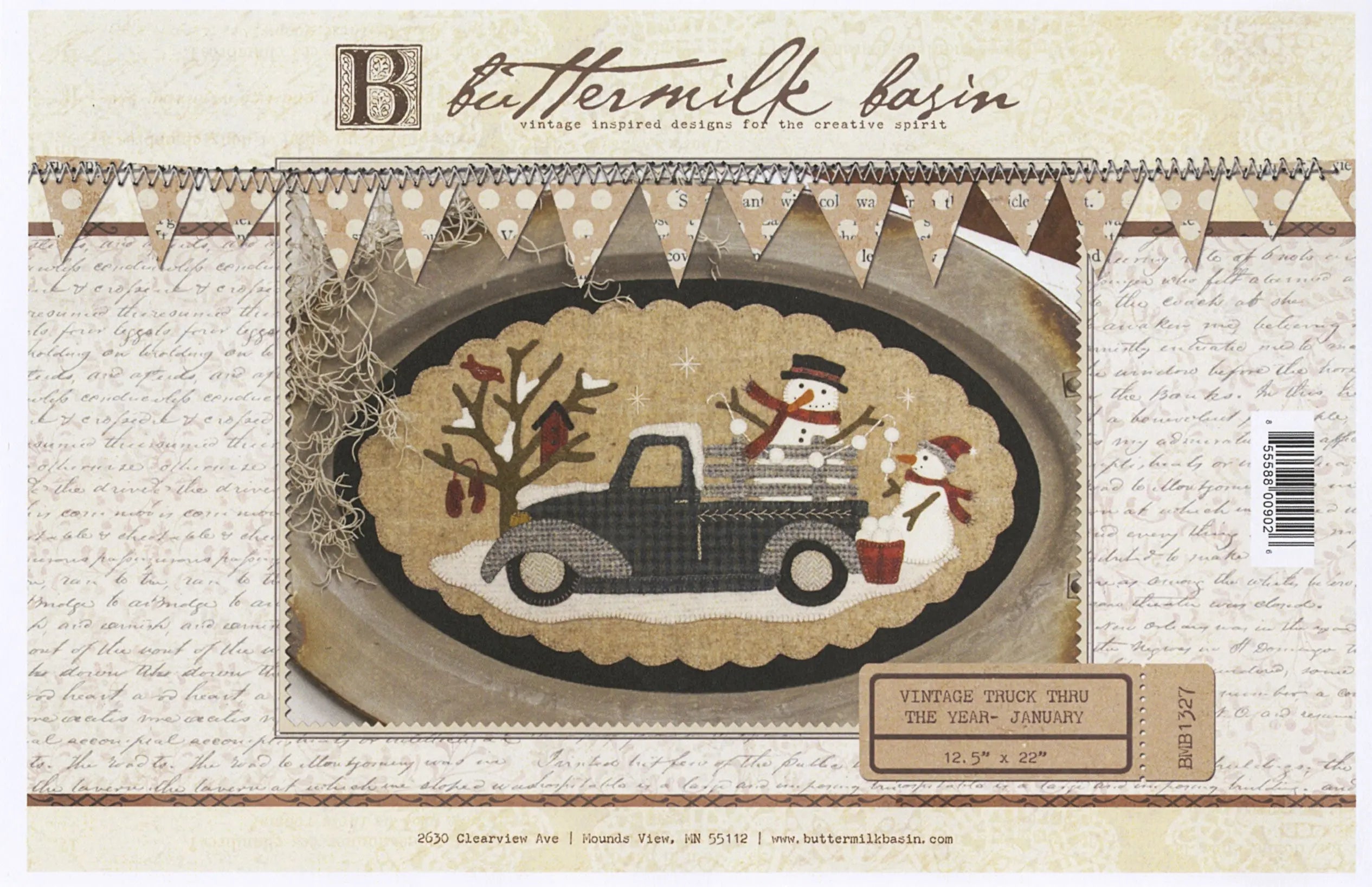 January Vintage Truck thru the Year 12-1/2in x 22in