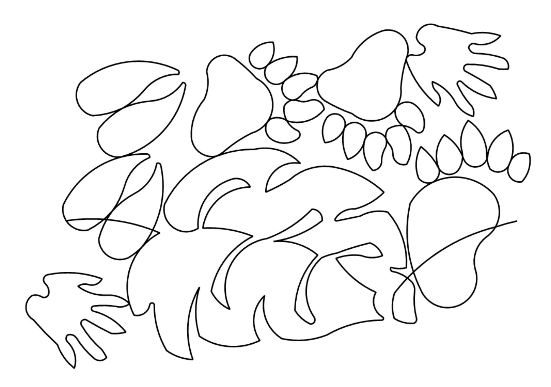 Jungle Animal Tracks E2E Pantograph for Quilting
