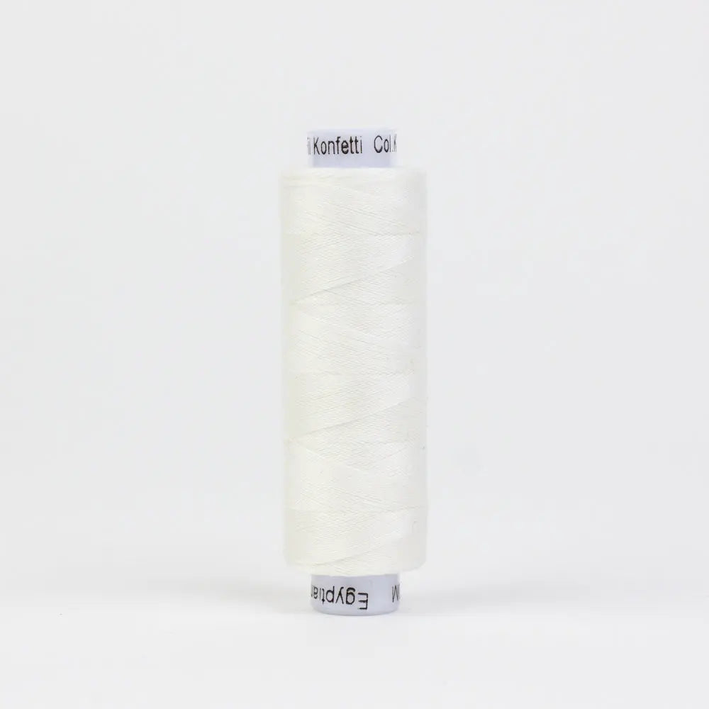 KT101 - Konfetti™ 50wt Egyptian Cotton Soft White Thread