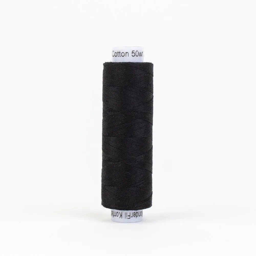 KT200 - Konfetti™ 50wt Egyptian Cotton Black Thread
