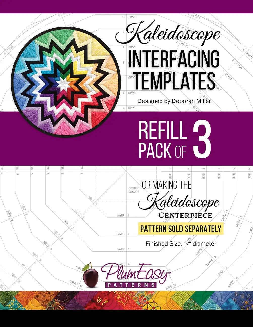 Kaleidoscope Interfacing Template 3-pack
