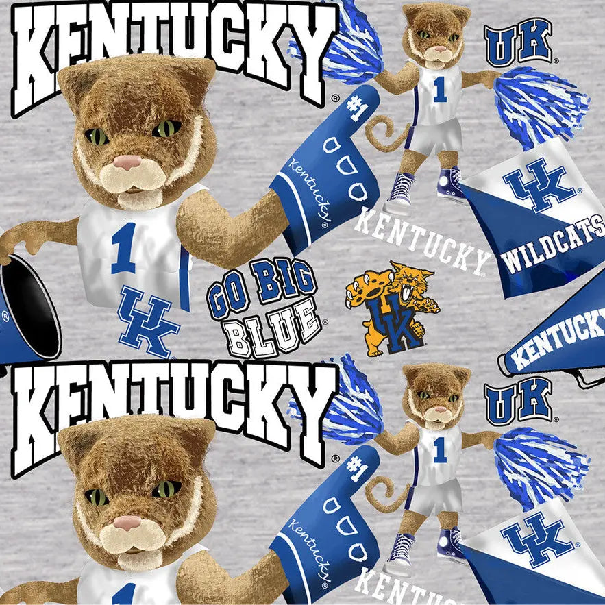 Kentucky Wildcats - Mascot 44"/45" Fabric per yard