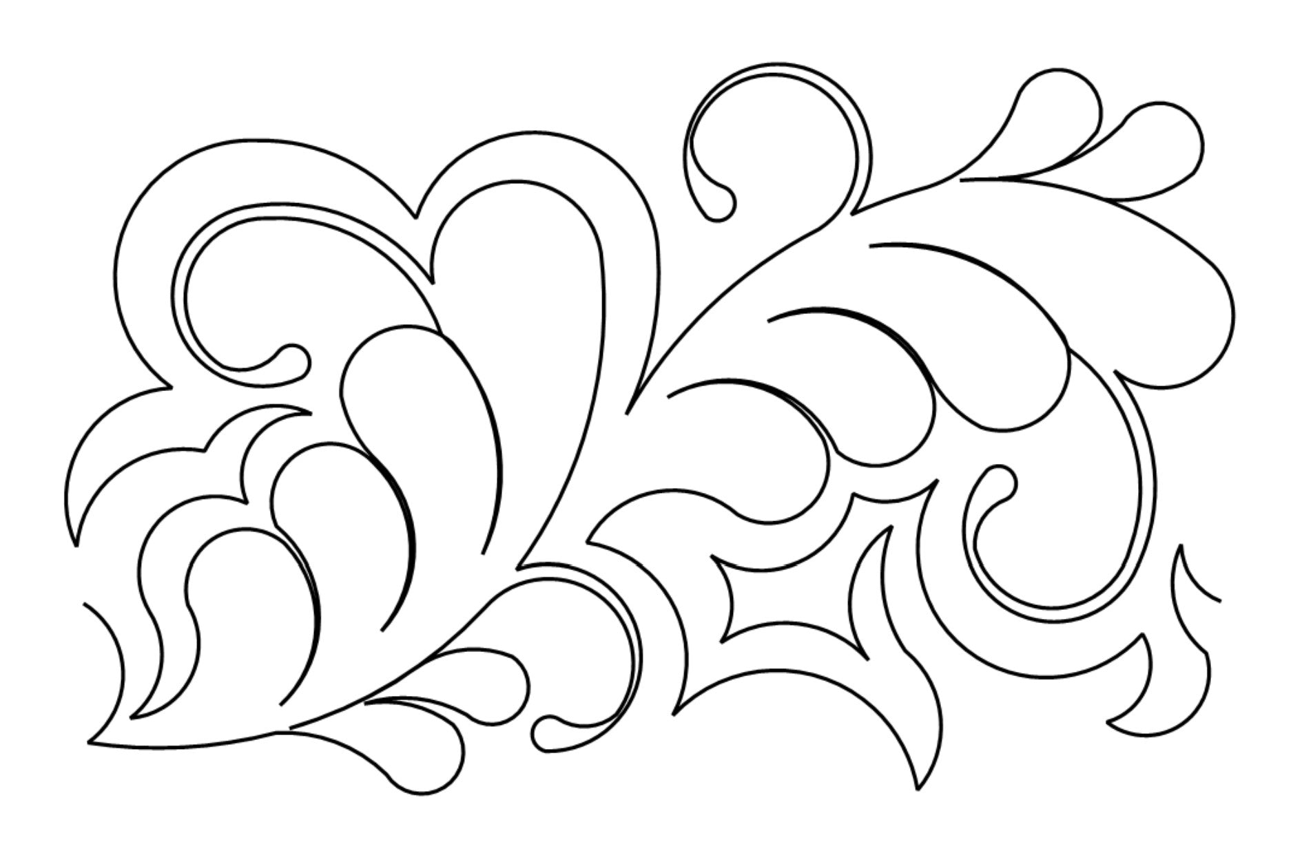 Kerry's Feather E2E Pantograph for Quilting