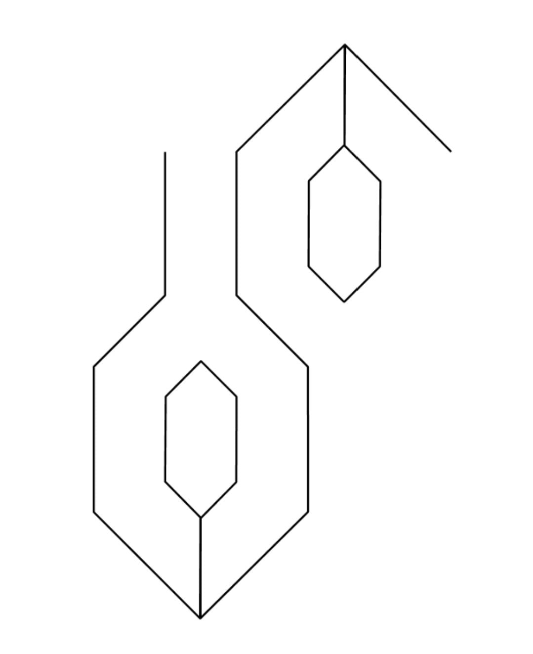 Keyhole E2E Pantograph for Quilting