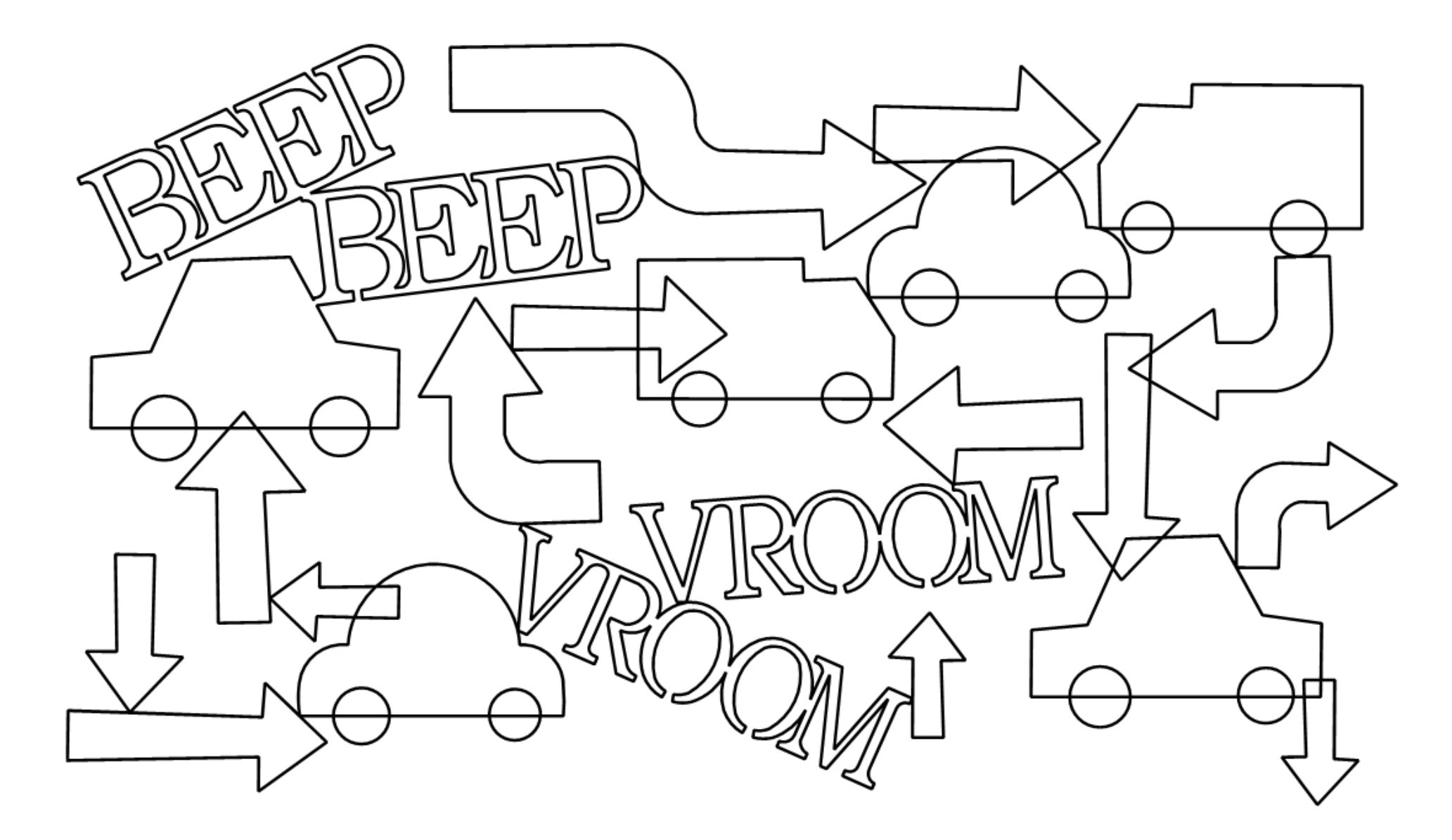Kiddie Cars E2E Pantograph for Quilting