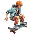 Kids Skateboarding Fabric Panel 1
