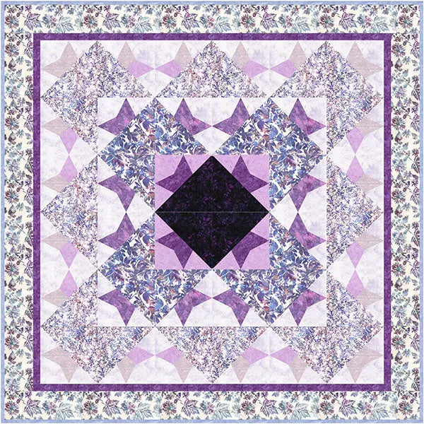 Kimberly Jahnzs Get Pieced Quilt Pattern & Amethyst Foundation Piecing Panel Bundle