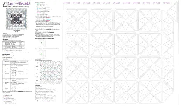 Kimberly Jahnzs Opal Quilt Pattern & Foundation Piecing Panel Bundle