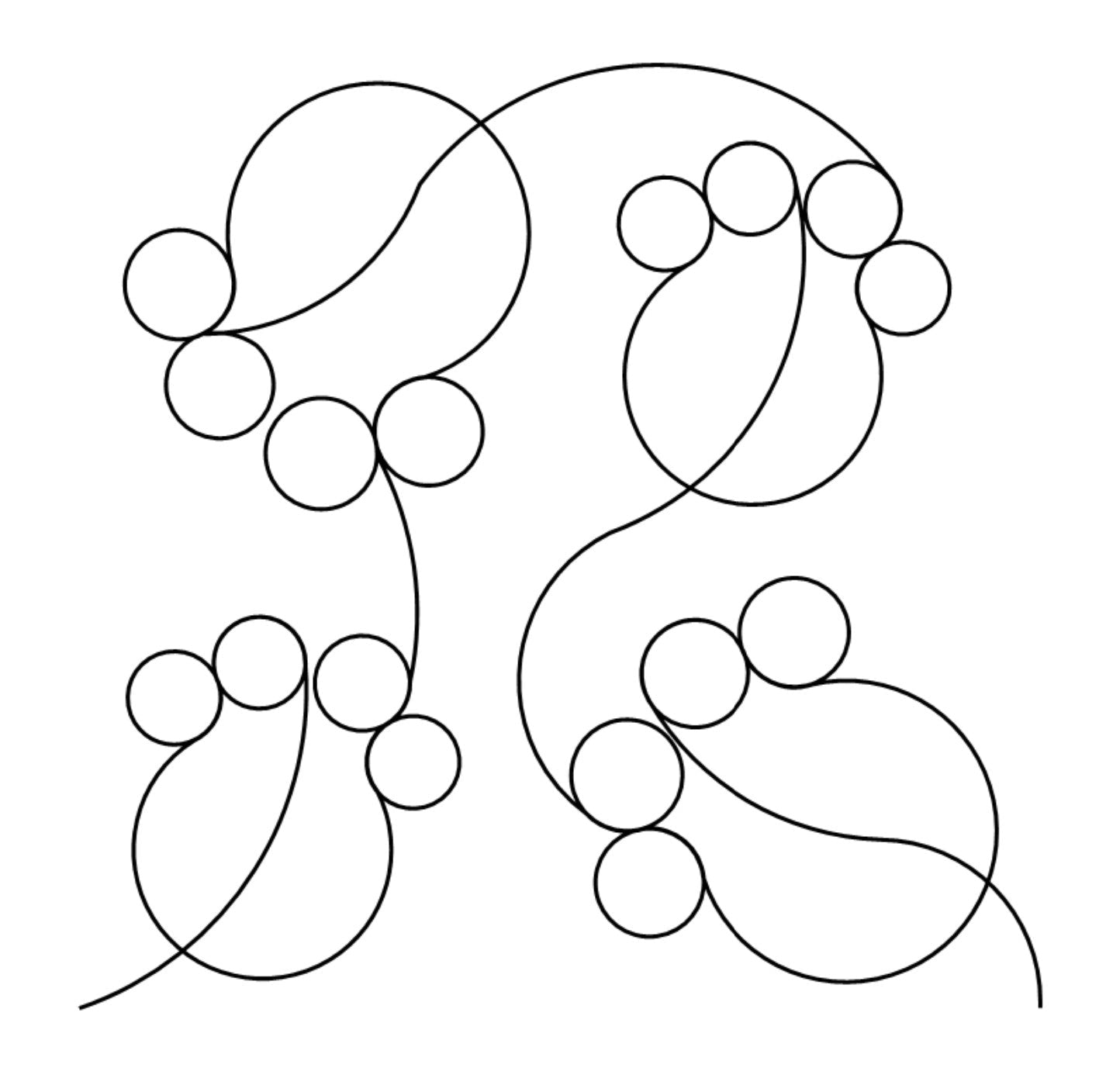 Kitty Prints E2E Pantograph for Quilting
