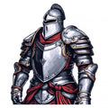 Knight in Armor Fabric Panel 1