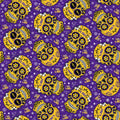 LSU Tigers - Tossed Sugar Skull 44"/45" Fabric per yard