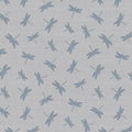 Lake Retreat - Dragonfly Toss - Gray 44" / 45" Fabric Per Yard