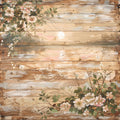 Lake on Rustic Wood Fabric Panel 10