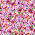 Lavender Orchids Blissful Blooms Cotton 43"/44" Fabric Per Yard