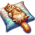 Lazy Cats Fabric Panel 10