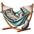 Lazy Cats Fabric Panel 12