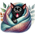 Lazy Cats Fabric Panel 22