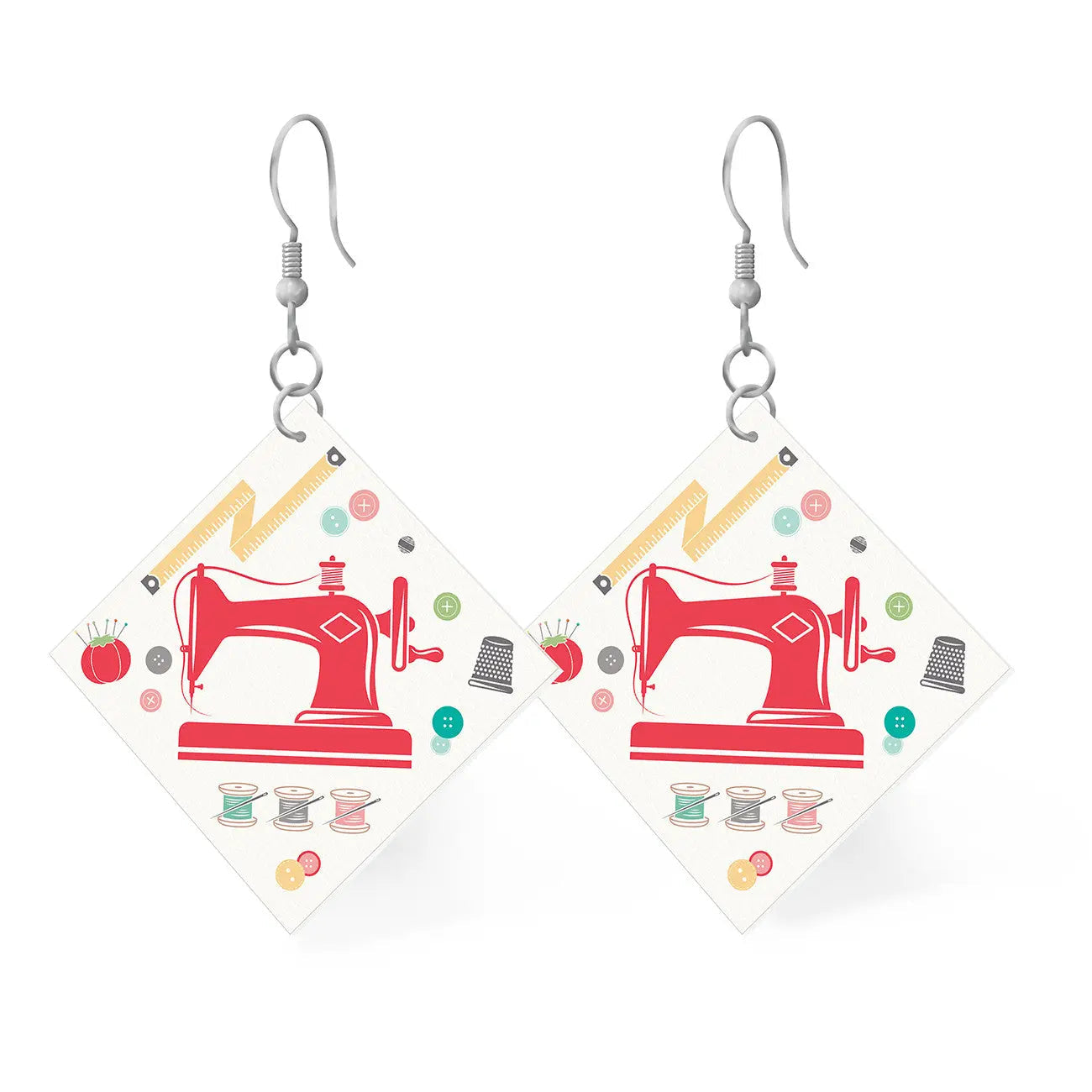 Leather Square Earrings My Happy Place